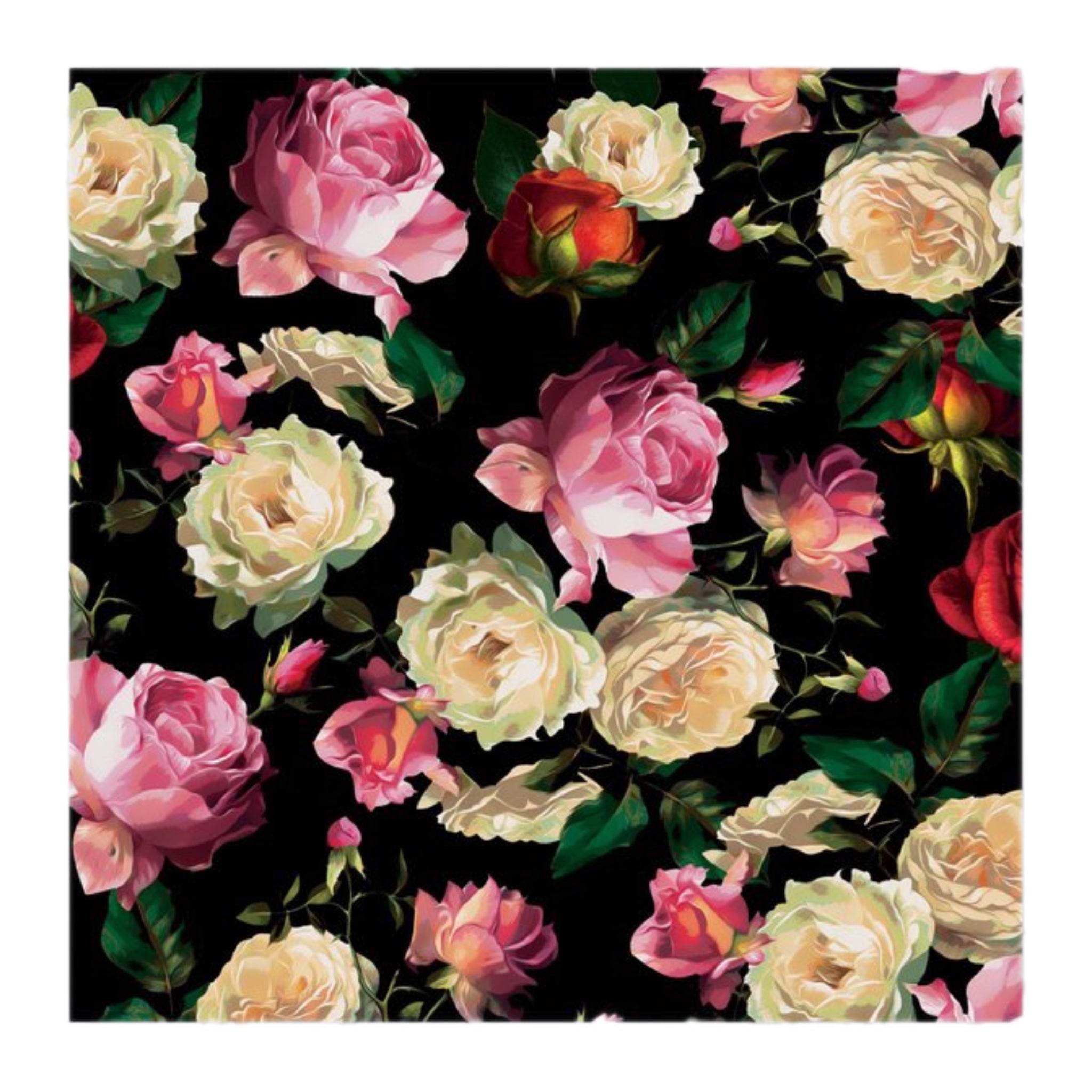 Luncheon Napkin: Midnight Rose