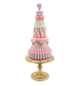 Pink Tiered Cake Figurine