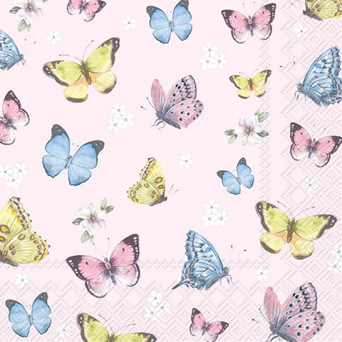 Luncheon Paper Napkin: Butterflies