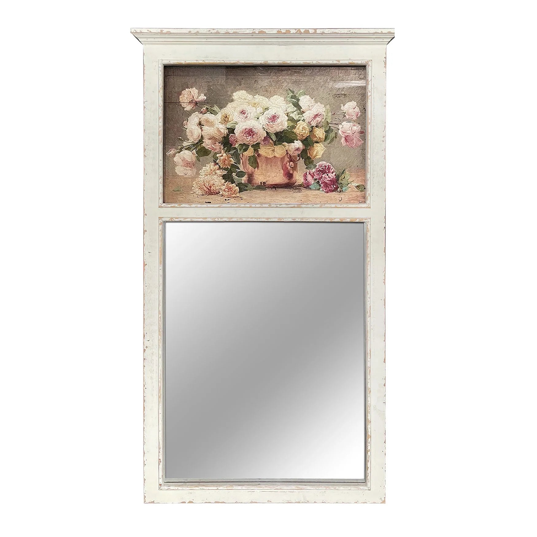 White Trumeau Wall Mirror