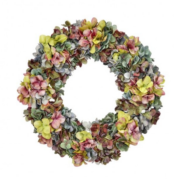 Assorted 21" Hydrangea Wreath, INDIVIDUALLY SOLD