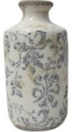 Large Blue Floral Vase