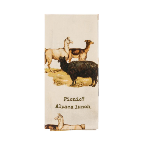 Picnic? Alpaca Lunch Tea Towel