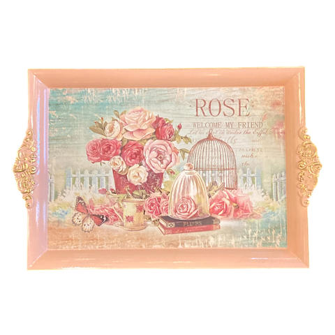 Vintage Roses Tray