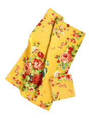 April Cornell Cottage Rose Tea Towel - Yellow, INDIVIDUALLY SOLD