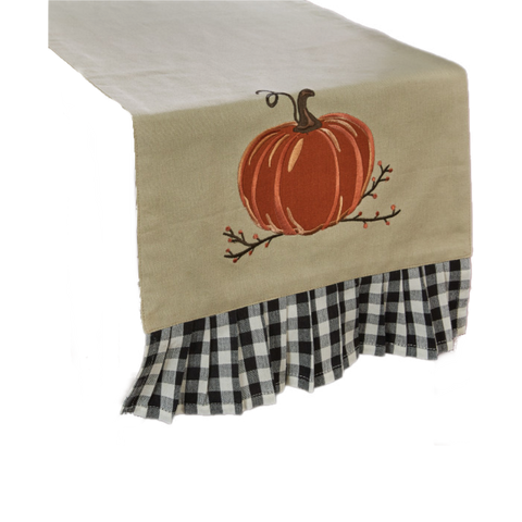 Embroidered Pumpkin Table Runner