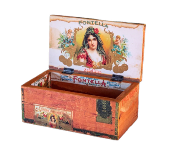 Vintage Inspired Cigar Storage Box