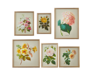 Assorted Framed Flower Print, INDIVIDUALLY SOLD