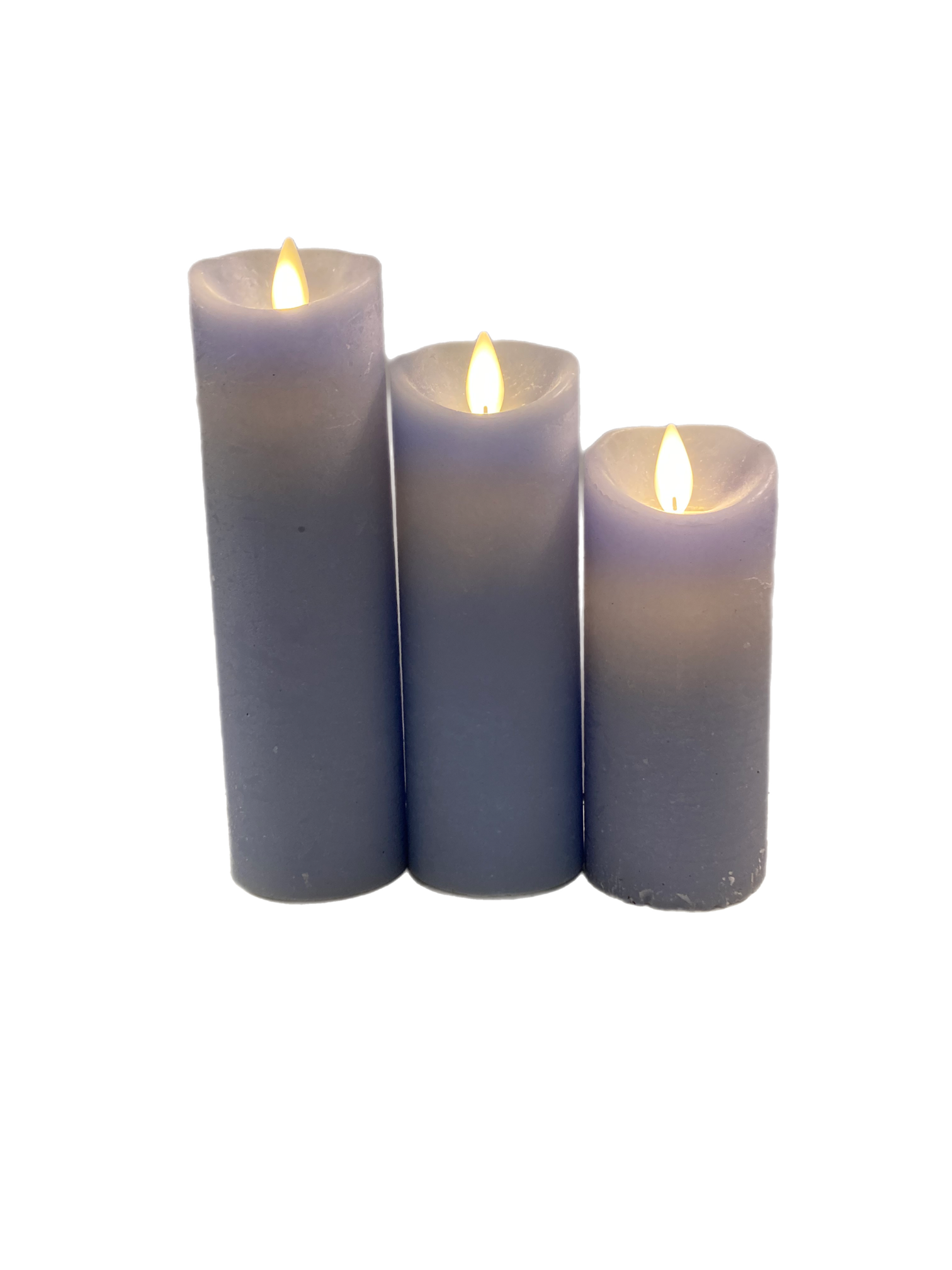 Assorted Slim Pillar Flameless Candle: Lavender, INDIVIDUALLY SOLD