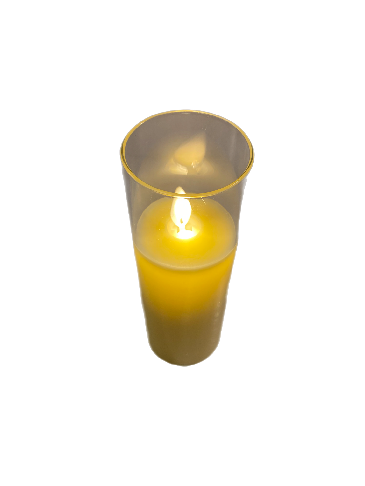 6" Slim Pillar Flameless Candle: Yellow