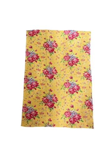 April Cornell Cottage Rose Tea Towel - Yellow, INDIVIDUALLY SOLD