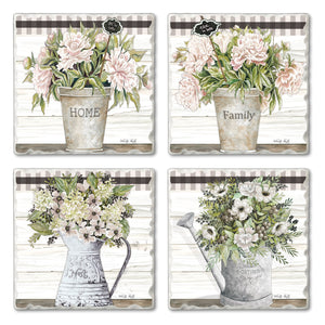 Watering Can Coasters, Set Of 4