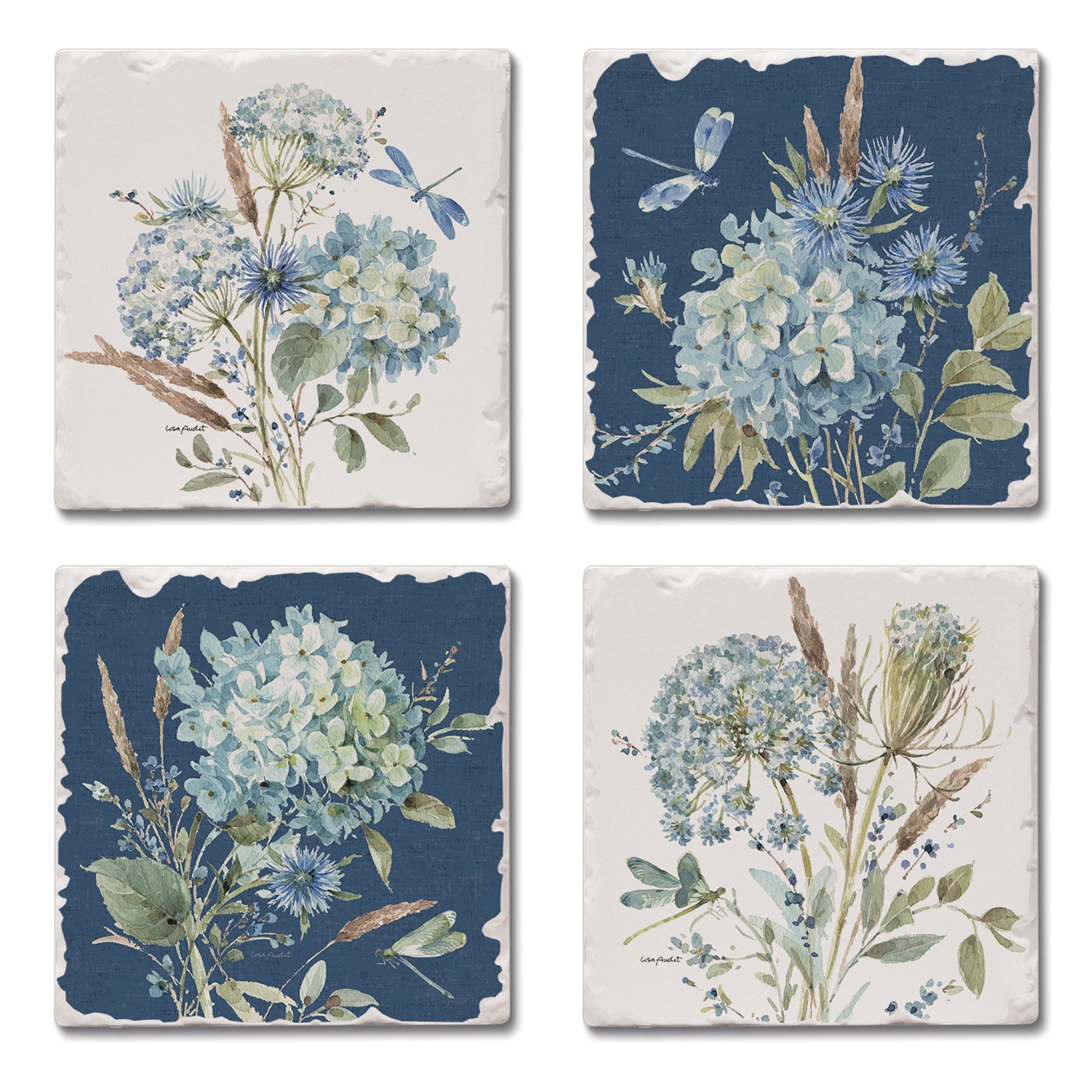 Bohemian Blue Coasters, Set Of 4
