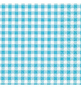 Cocktail Paper Napkin: Vichy Turquoise