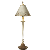 Distressed White Buffet Lamp