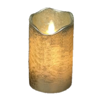 3" X 6" Pillar Flameless Candle: Gold