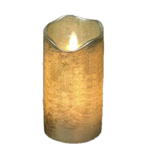 3" X 8" Pillar Flameless Candle: Gold