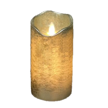 3" X 8" Pillar Flameless Candle: Gold
