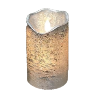 3" X 6" Pillar Flameless Candle: Silver