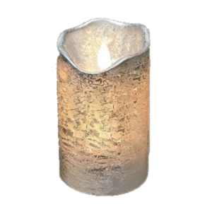 3" X 6" Pillar Flameless Candle: Silver
