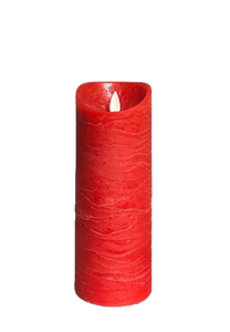 3" X 8" Pillar Flameless Candle: Red