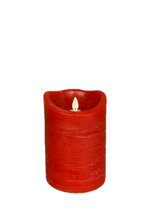 4" X 6" Pillar Flameless Candle: Red