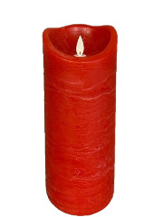 4" X 10" Pillar Flameless Candle: Red
