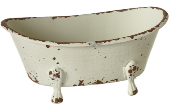 White Distressed Bathtub Soap Dish - LARGE