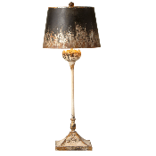 Black, Gold And Ivory Buffet Lamp