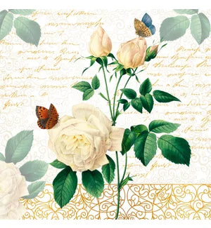 Lunch Paper Napkin: Rose Lace