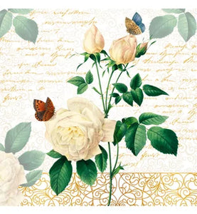 Lunch Paper Napkin: Rose Lace