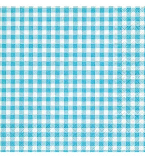 Lunch Paper Napkin: Vichy Turquoise