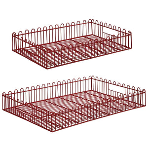 Assorted Red Wire Tray, INDIVIDUALLY SOLD