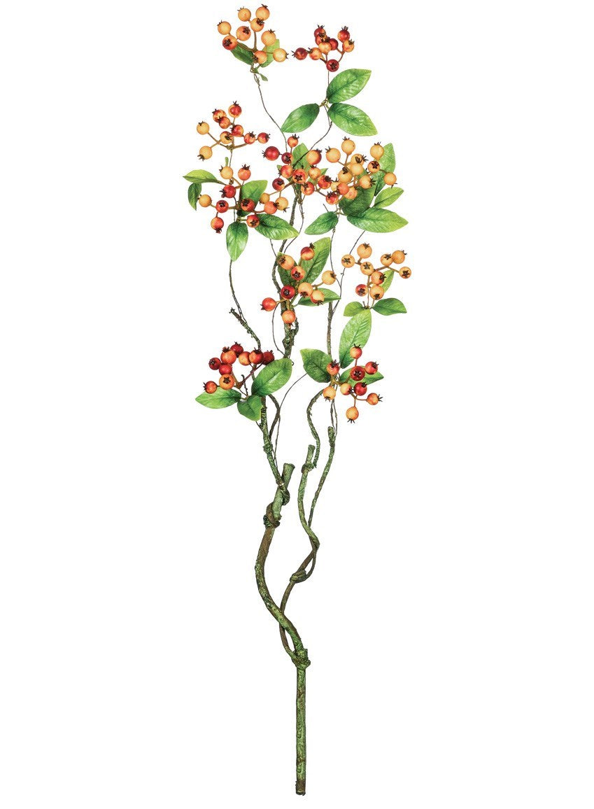 26.5" Berry With Leaves Spray
