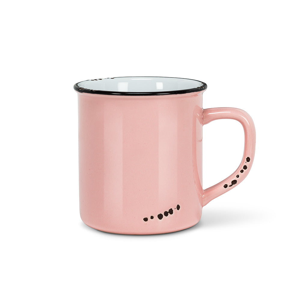 Ceramic Enamel Style Mug-PINK