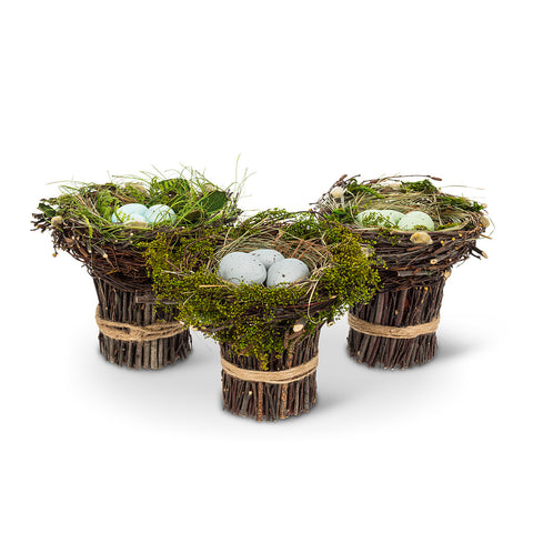 Assorted 4" Nest With Twigs, INDIVIDUALLY SOLD