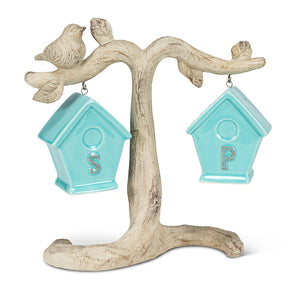 Blue Birdhouse Salt & Pepper, Set Of 3