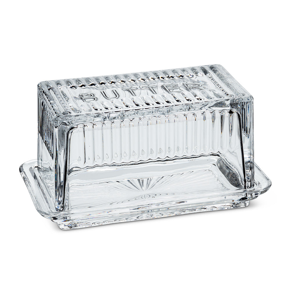Depression Glass Butter Dish