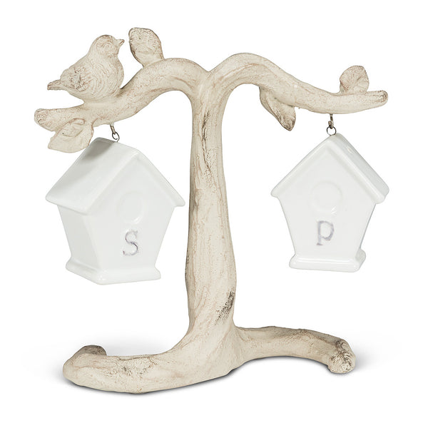 White Birdhouse Salt & Pepper, Set Of 3