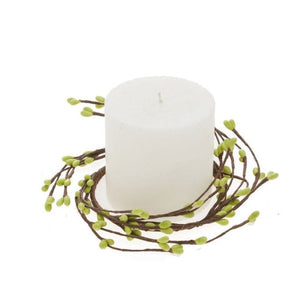 Moss Green Berry Candle Ring