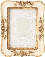 Gold Flower Pattern Frame - 3.5 X 4.5"