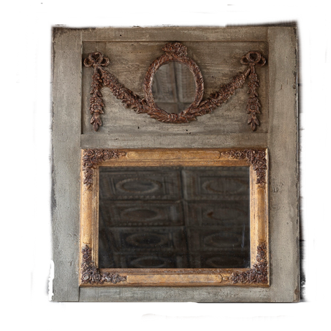 Gold Swag Wooden Wall Mirror