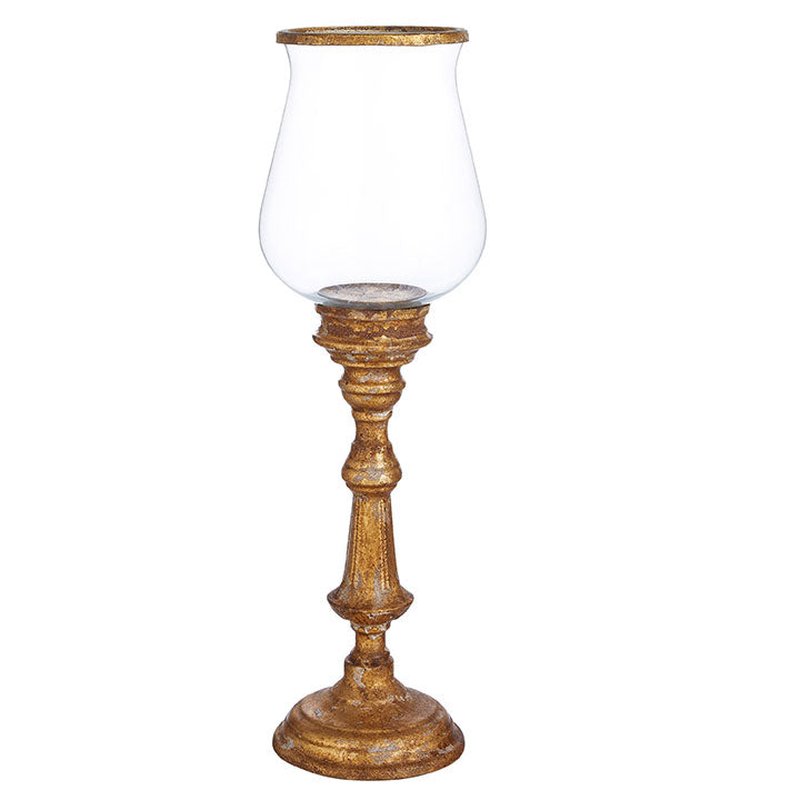 Distressed Hurricane Candle Holder