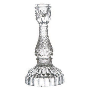 Depression Glass Taper Candle Holder, LARGE CLEAR