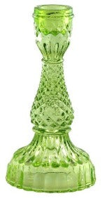 Depression Glass Taper Candle Holder: LARGE RED