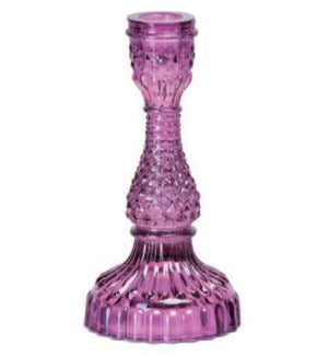 Depression Glass Taper Candle Holder, LARGE HEATHER