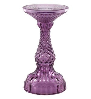 Depression Glass Pillar Candle Holder, LARGE HEATHER