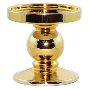 Gold Pillar Candle Holder - LARGE