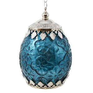 Antiqued Blue Lantern LED