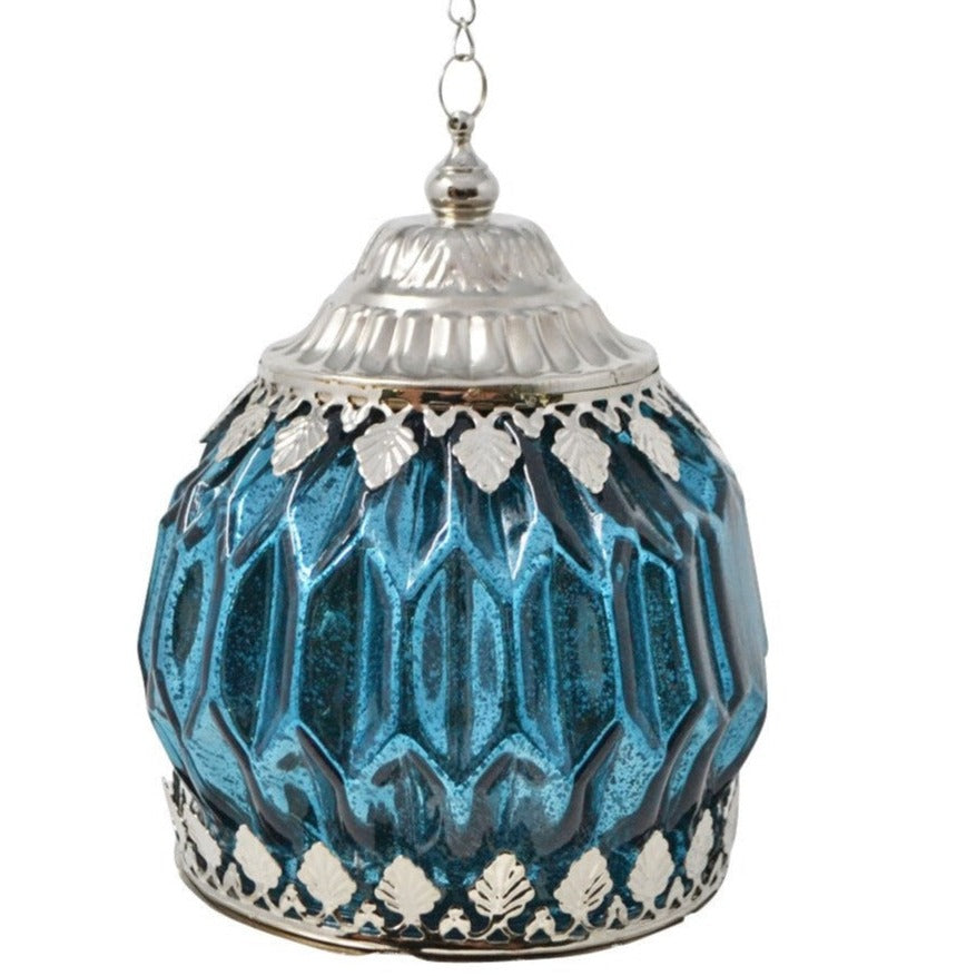 Antiqued Blue Lantern LED